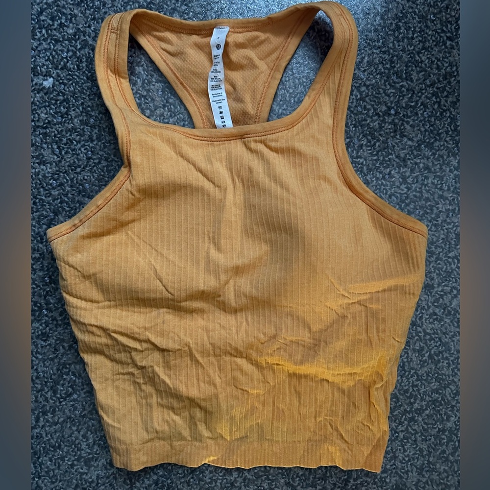 lululemon athletica Ribbed Racerback Tank Top - Mustard Yellow